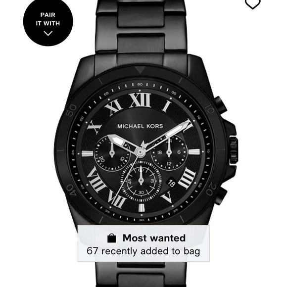 Michael Kors Black Roman Numeral Watch